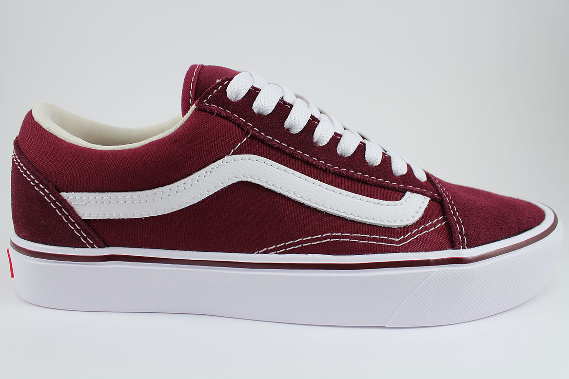 vans old skool lite burgundy